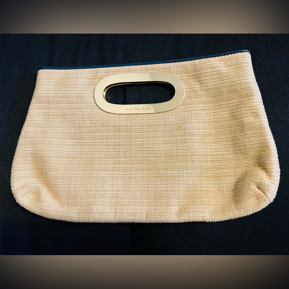Used Micheal Kors Woven Clutch